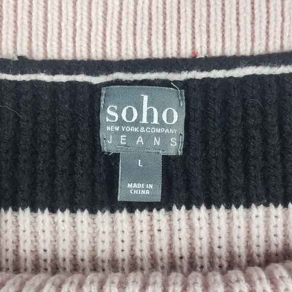 Soho New York & Company Sweater Women Large Off the Shoulders - Picture 3 of 4